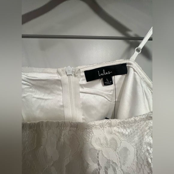 Romantic Fate White Lace Bodycon Mini Dress White - Picture 6 of 6